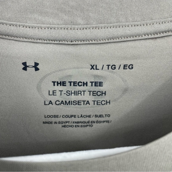Under Armour Tech 2.0 1326413 T-Shirt Mens XL beige taupe Polyester Short Sleeve - Picture 2 of 8